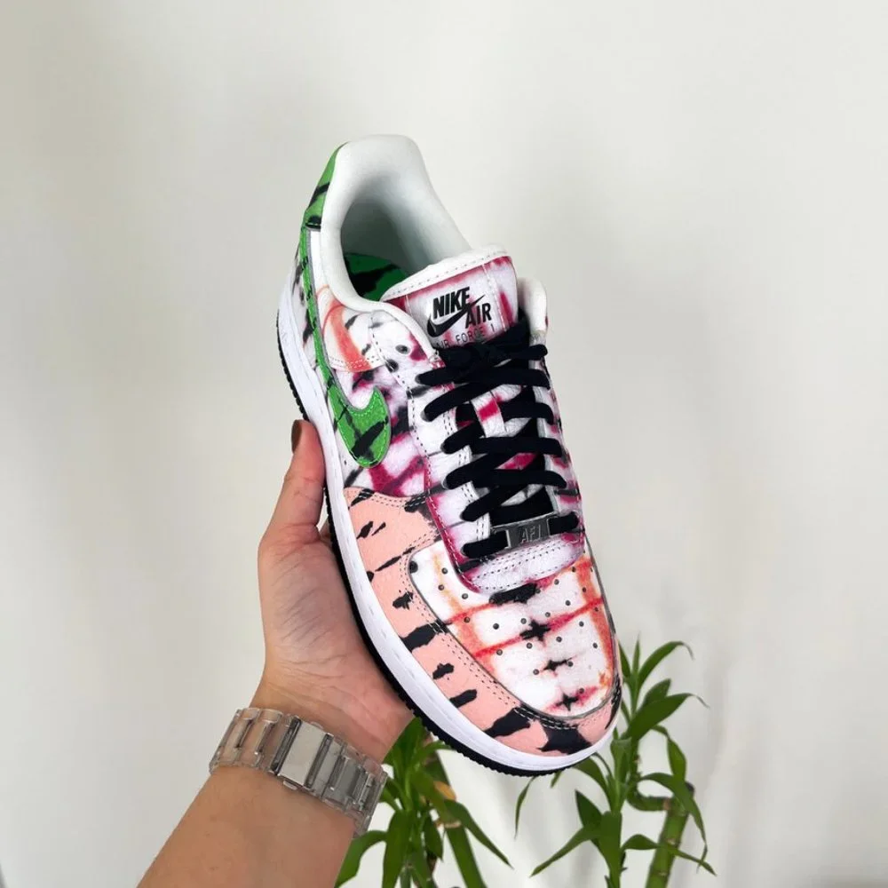 RARE Nike Air Force 1 Black Tie Dye - Picture 4 of 8